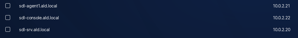 Сервера в домене ALD Pro и их IP адреса