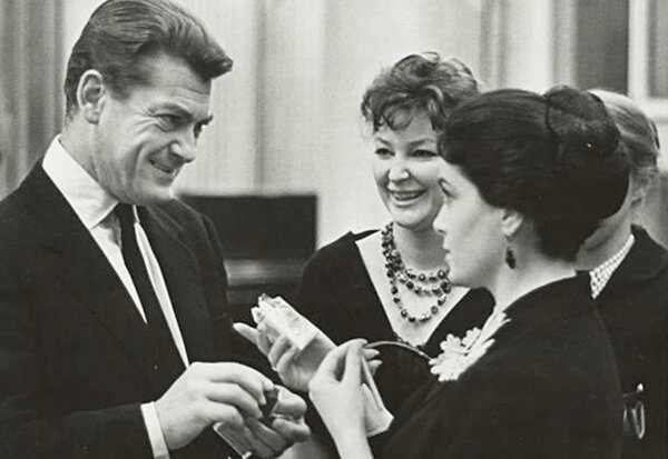 Жан Маре, Ирина Скобцева и Элина Быстрицкая на III Московском кинофестивале, 1963 год