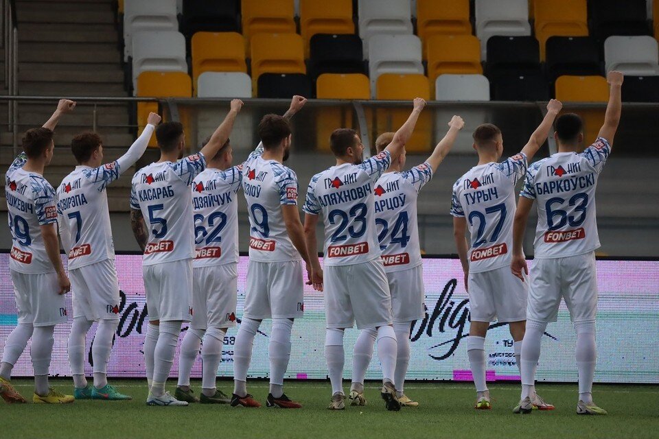    Брестское «Динамо» возглавило турнирную таблицу чемпионата Беларуси по футболу. Фото: пресс-служба ФК "Динамо-Брест".