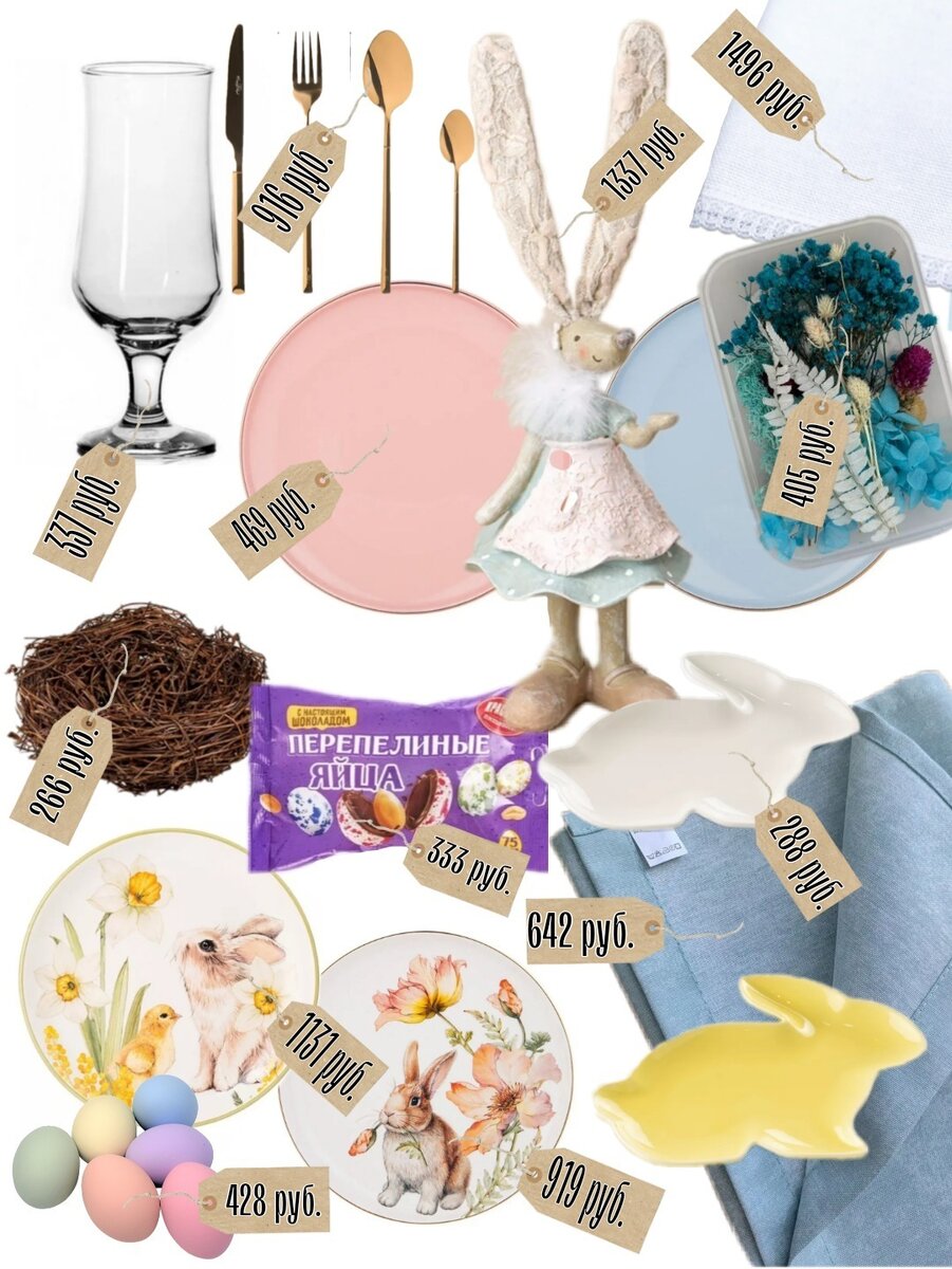 Пасхальная сервировка стола с Wildberries 