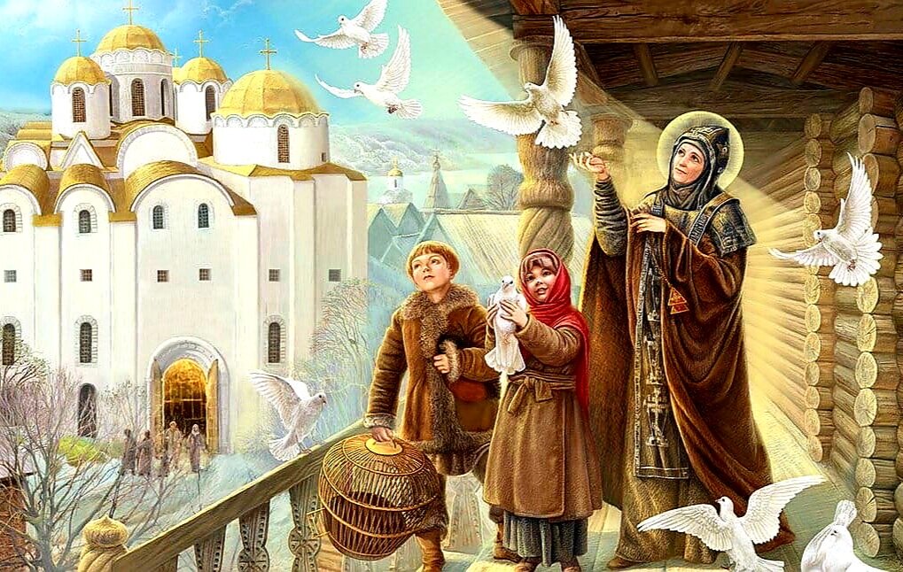 Обычай отпускать птиц на волю в праздник Благовещения Прсв.Б-цы.