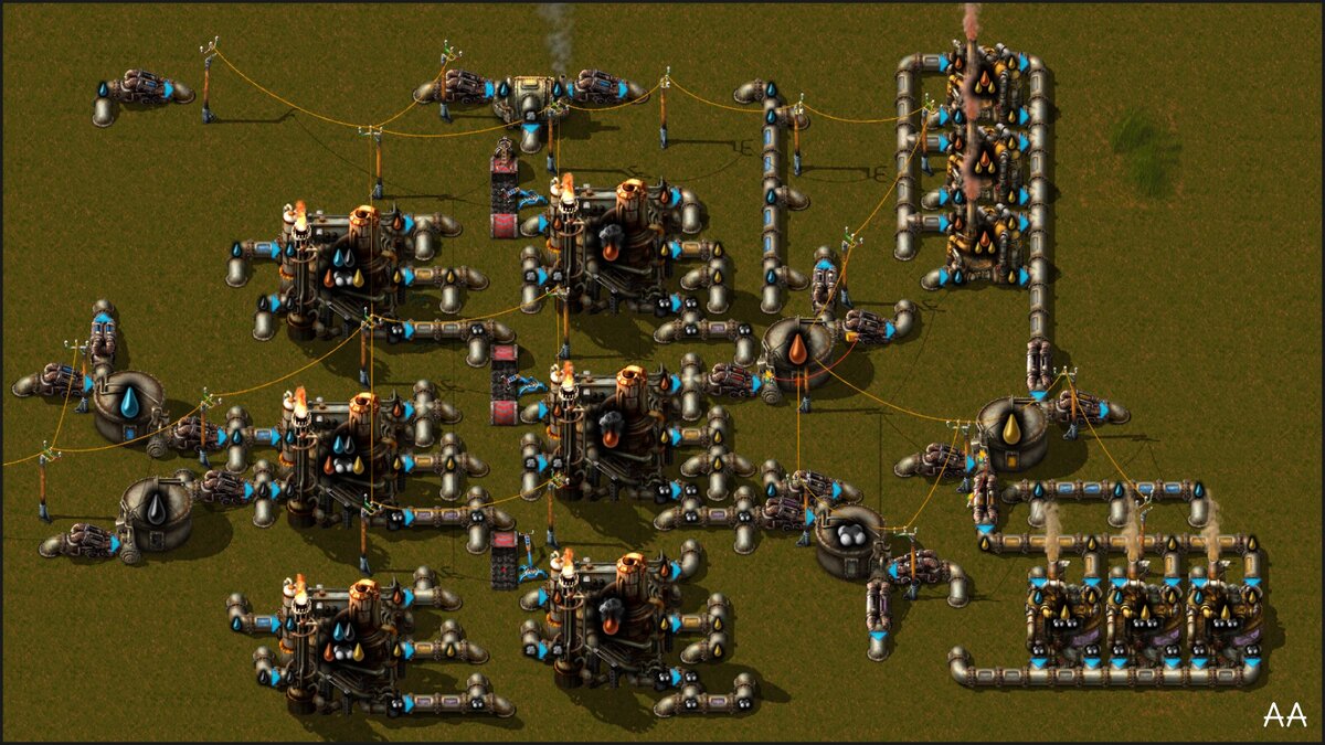 Пошагово строим нефтепереработку в Factorio. | Формат АА | Дзен