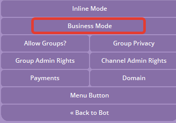 Business Mode  бот в телеграм