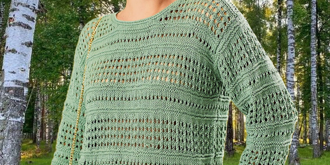 Прекрасные ажурные летние модели спицами (6 джемперов легкими ажурами)