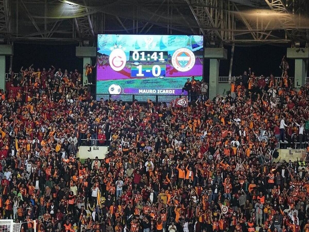    Табло во время матча Суперкубок Турции© Соцсети ФК "Галатасарай"