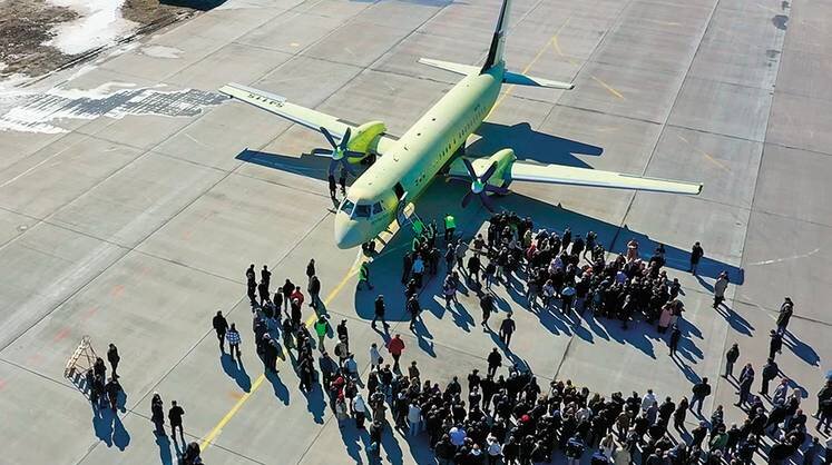    предоставлено компанией ОАК Второй опытный самолет Ил-114-300 совершил первый полет с аэродрома Луховицкого авиазавода им. П. А. Воронина