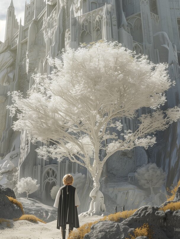 Примерно так нейросеть видит Белое Древо Гондора