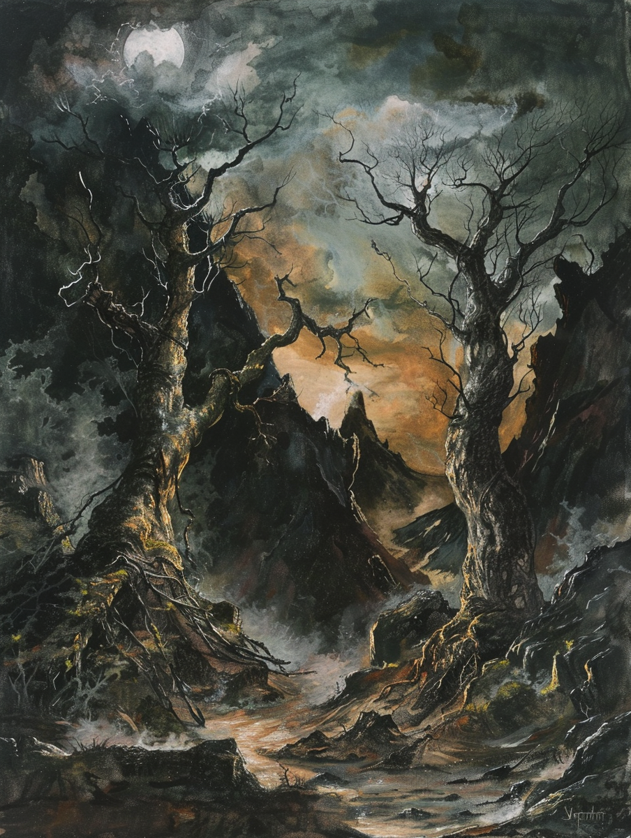 Телперион и Лаурелин, убитые Морготом и Унголиант.