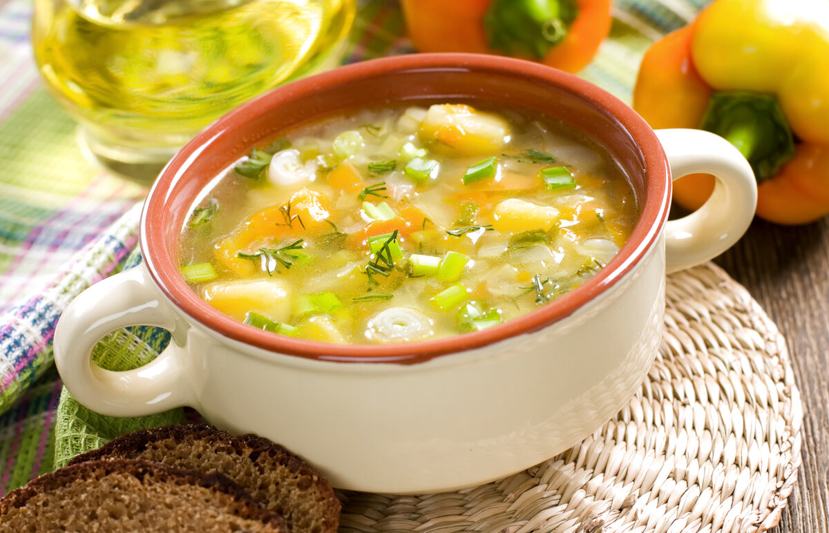 куриный суп с овощами