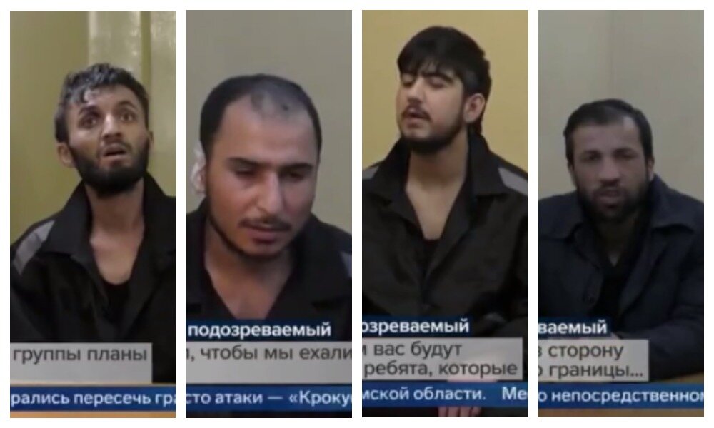 Террористы на допросе признались, что все указания им давал один и тот же человек. Фото: Первый канал.