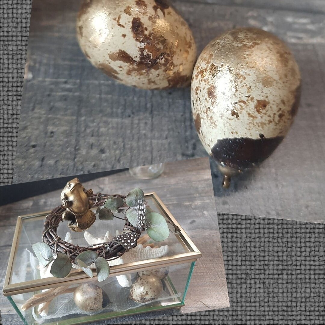 Перепелиные яйца  и поталь