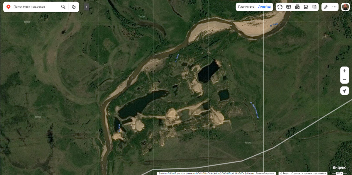 Галя-эфельные отвалы в районе Чины.