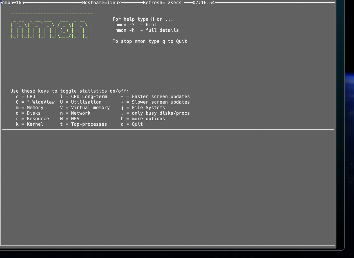  Nmon — инструмент для мониторинга производительности для  Linux.