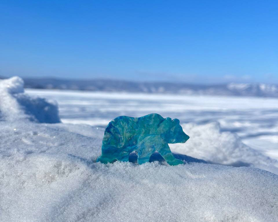 Мишка из переработанного пластика