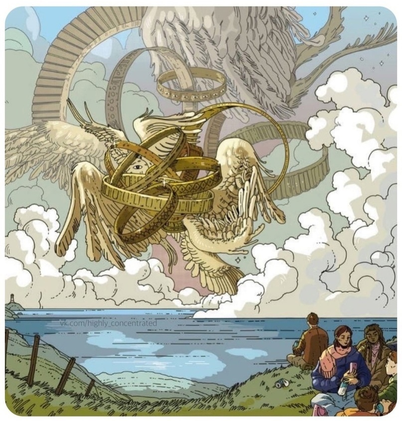 Одна из работ, странно почему люди спокойны