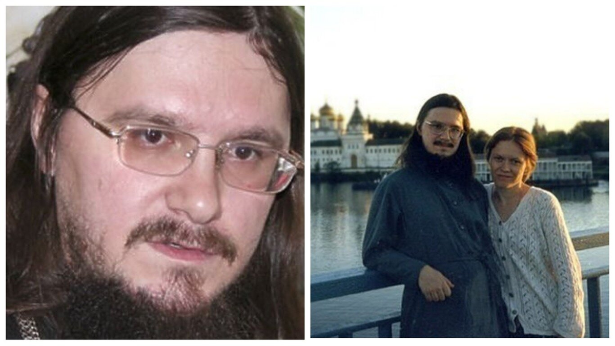 Отец Даниил, родной папа девочек, с женой Юлией