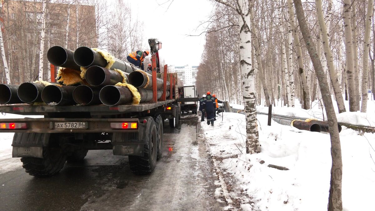    В Нижневартовске обновляют теплотрассу в Парке Победы