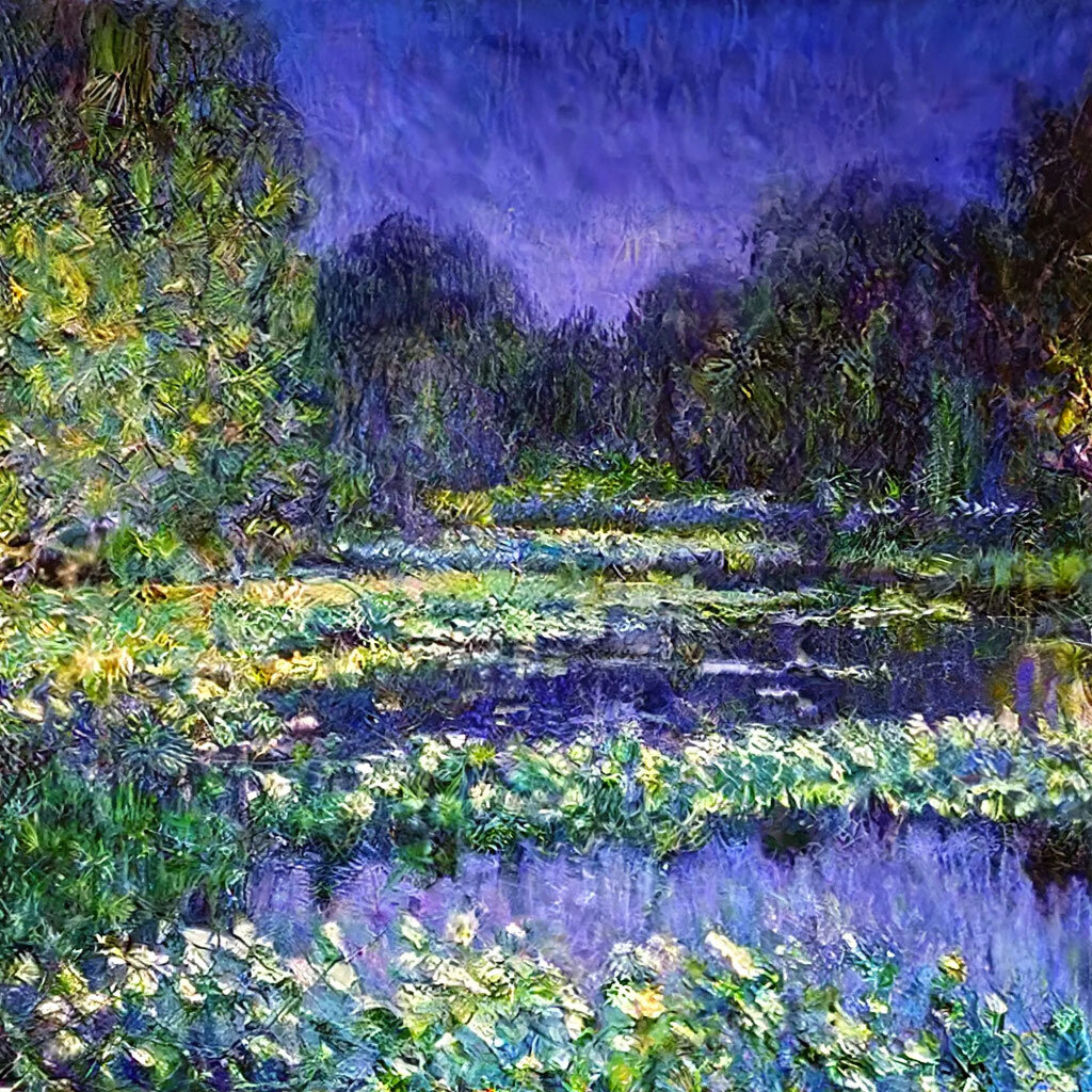 ночь весенняя дышала свежей южною красой 
в стиле Моне