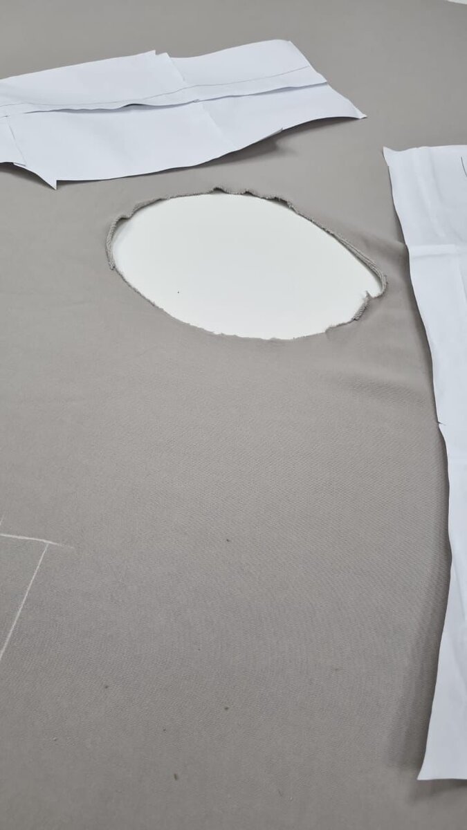 Пример вырубки на полотне