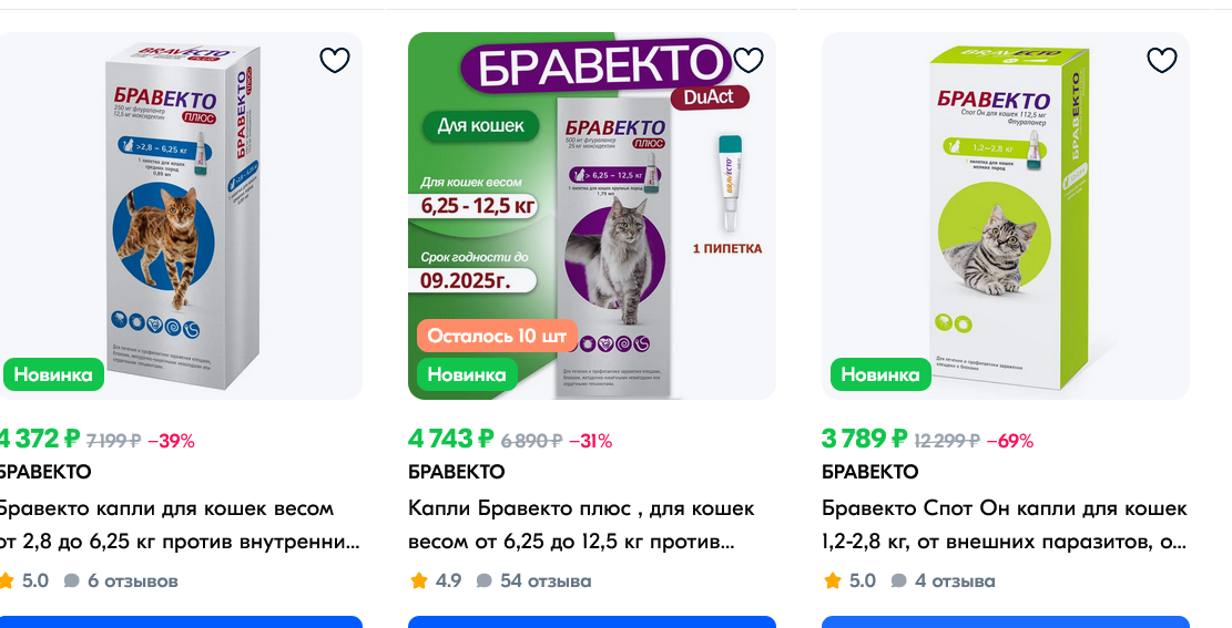 Бравекто плюс - от блох, клещей и круглых гельминтов