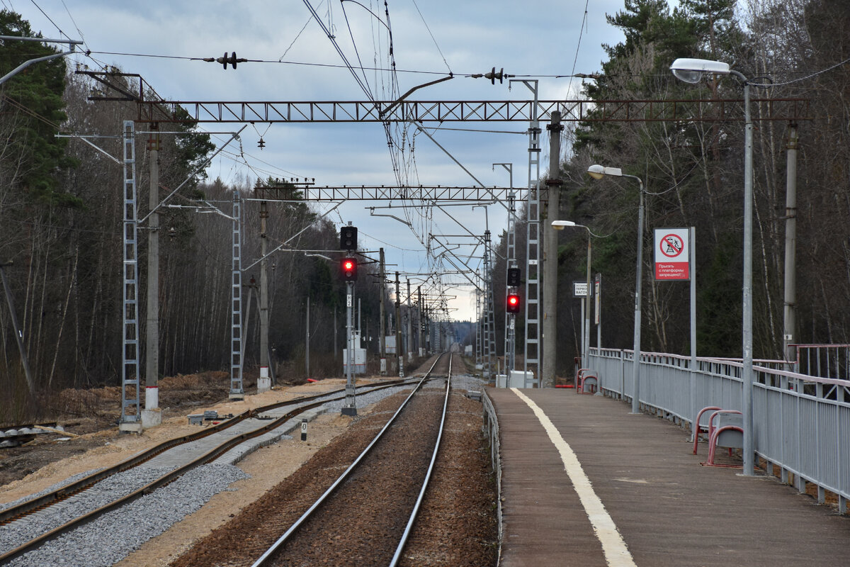 Строительство разъезда Власово. Вид в сторону Вербилок.
