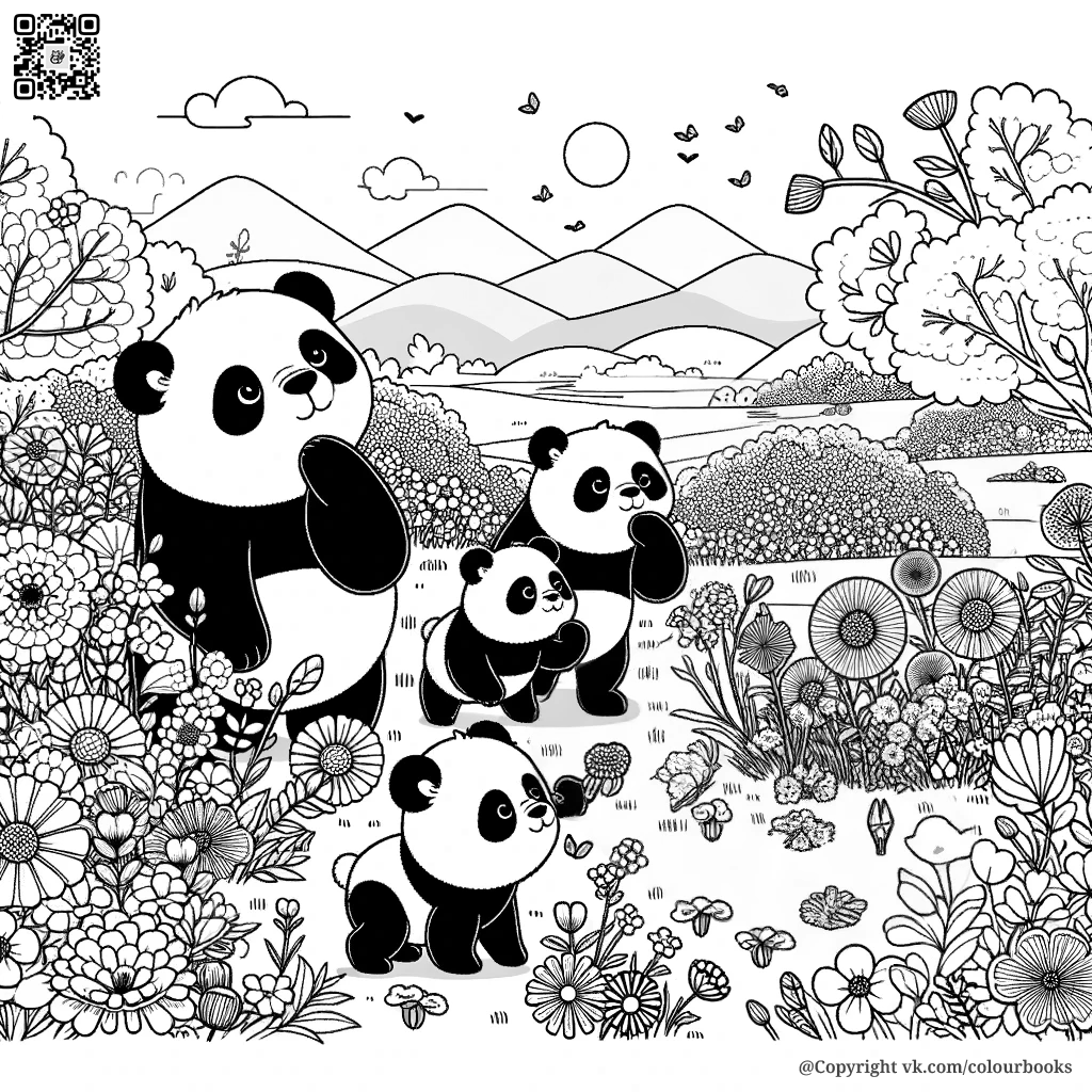 🐼 Откройте для Себя Волшебный Мир Панд: Раскрасьте Их Приключения! 🌿🎨 |  История раскрасок. Раскраски для детей и взрослых | Дзен