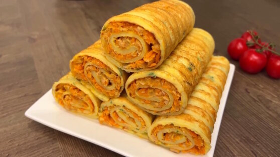    30 минут на кухне: картофельные трубочки с рыбной начинкой из консервов Анастасия Романова
