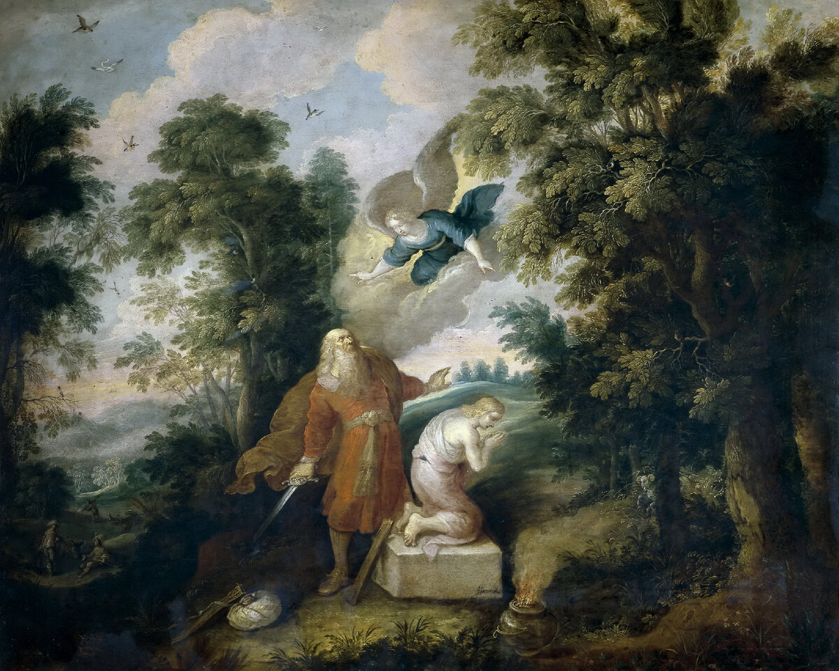Жертвоприношение Исаака. Francken the Younger , Frans (Flemish, 1581-1642)
