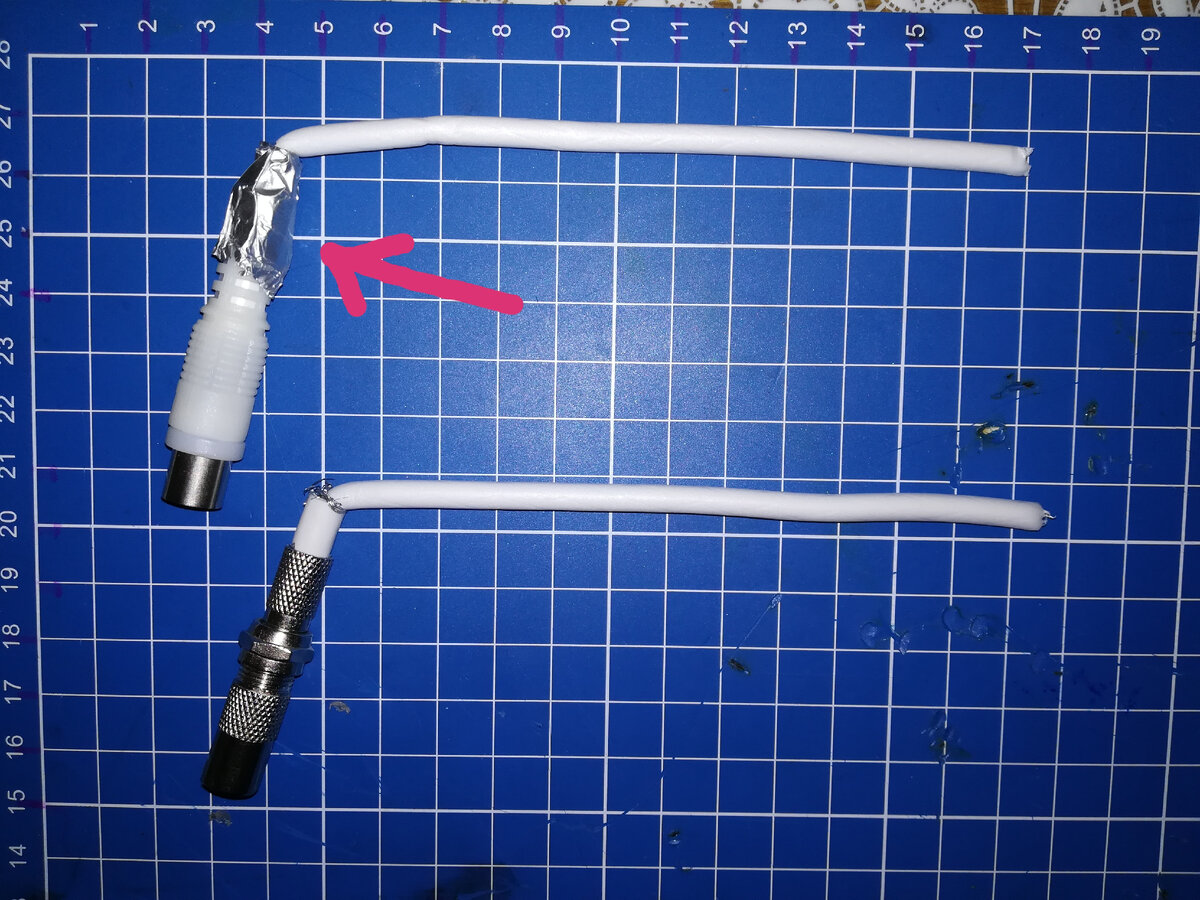 Штыревая антенна из кабеля для приема цифрового телевидения dvb-t2. 