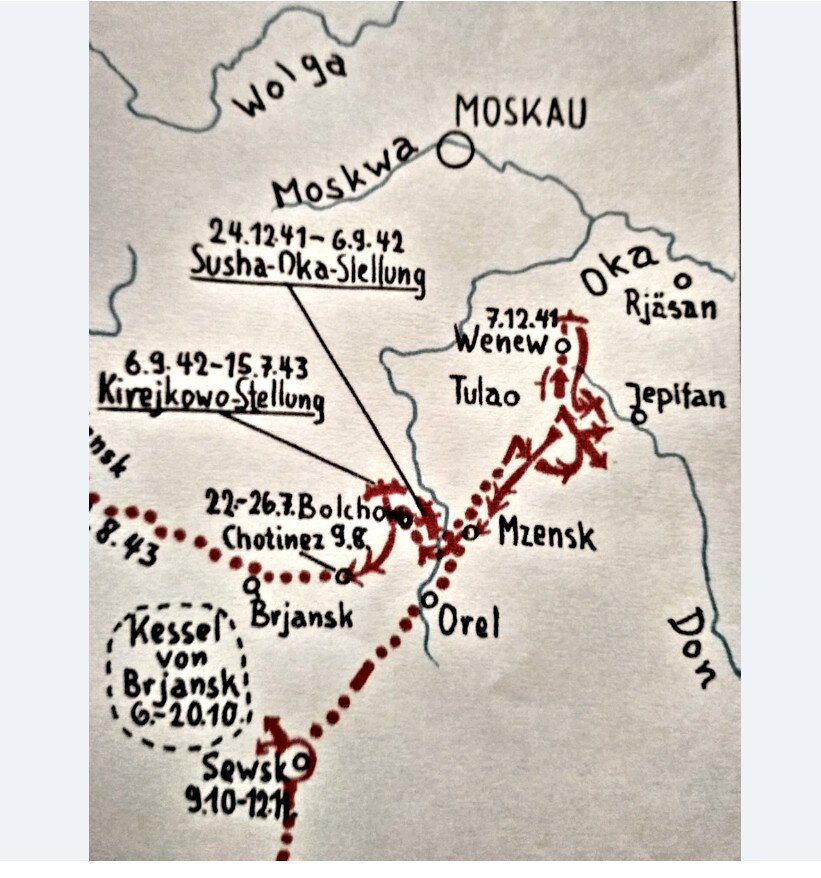 Даже на планах - схемах немецких штабистов такие никому неизвестные события, как:  " захват Михайлова", " оборона Рязани",  либо "бой под Поярково", не видны - как будто ничего и не было! 