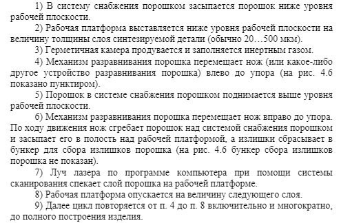 Описание процесса селективного лазерного плавления