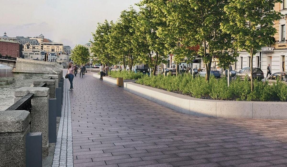     Благоустроенная набережная. Источник: mos.ru Автор фото: Пресс-служба Мэра и Правительства Москвы