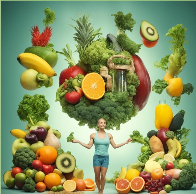 Правильное питание, фото автора (нейросеть)