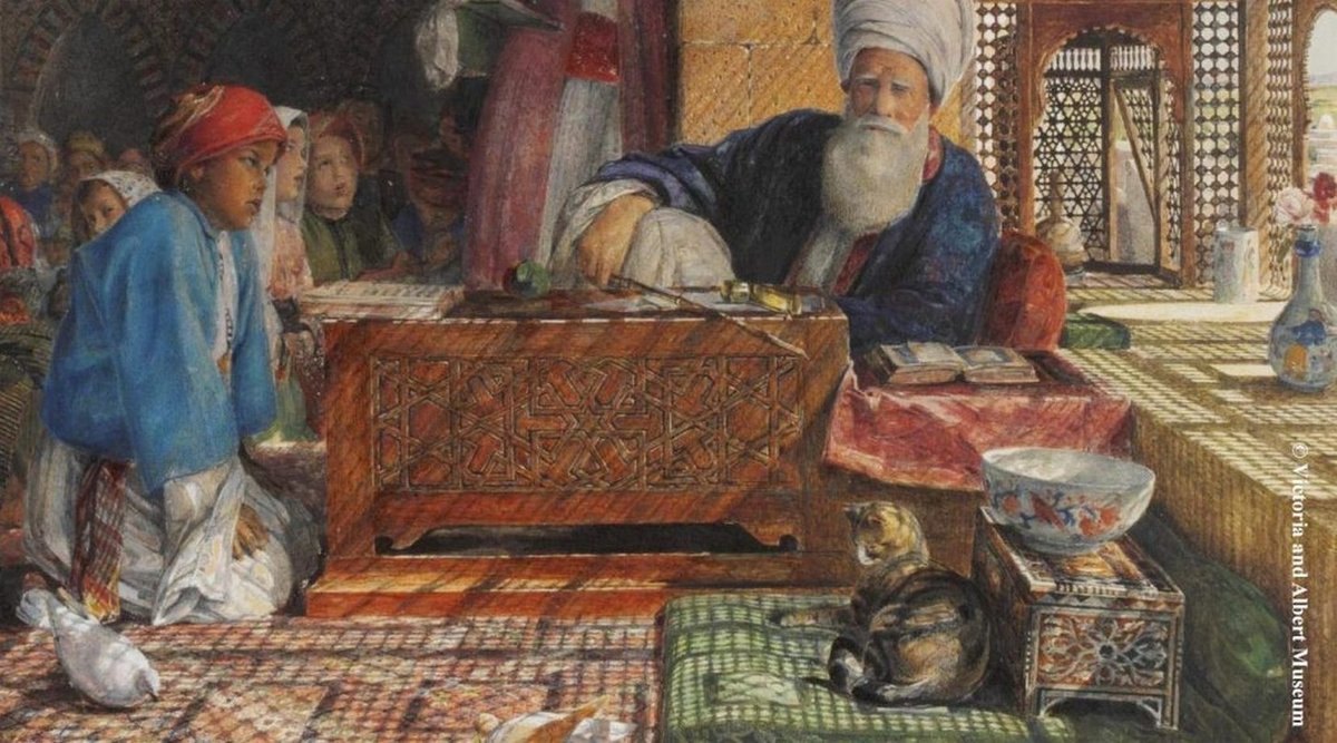 Картина, которая хорошо иллюстрирует отношение к кошкам в исламе