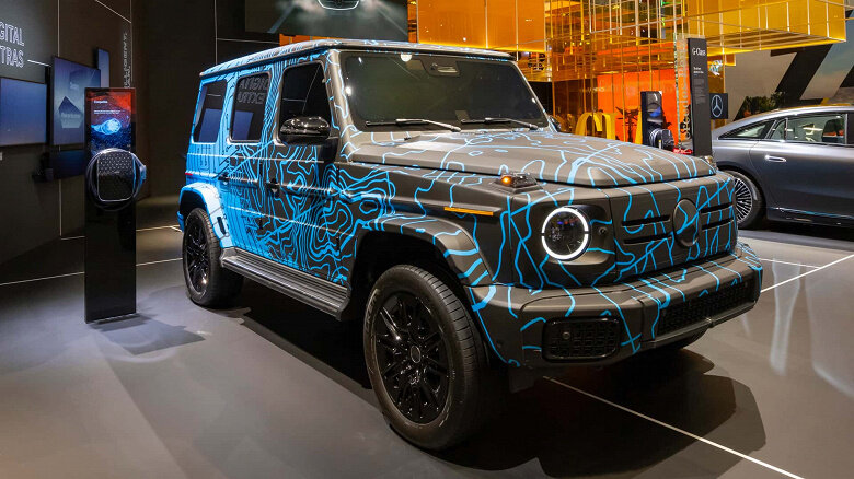 Mercedes-Benz EQG на выставке CES 2024