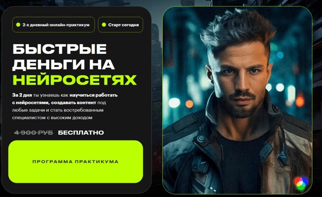 Курс "Быстрые деньги на нейросетях" Рината Шакирова