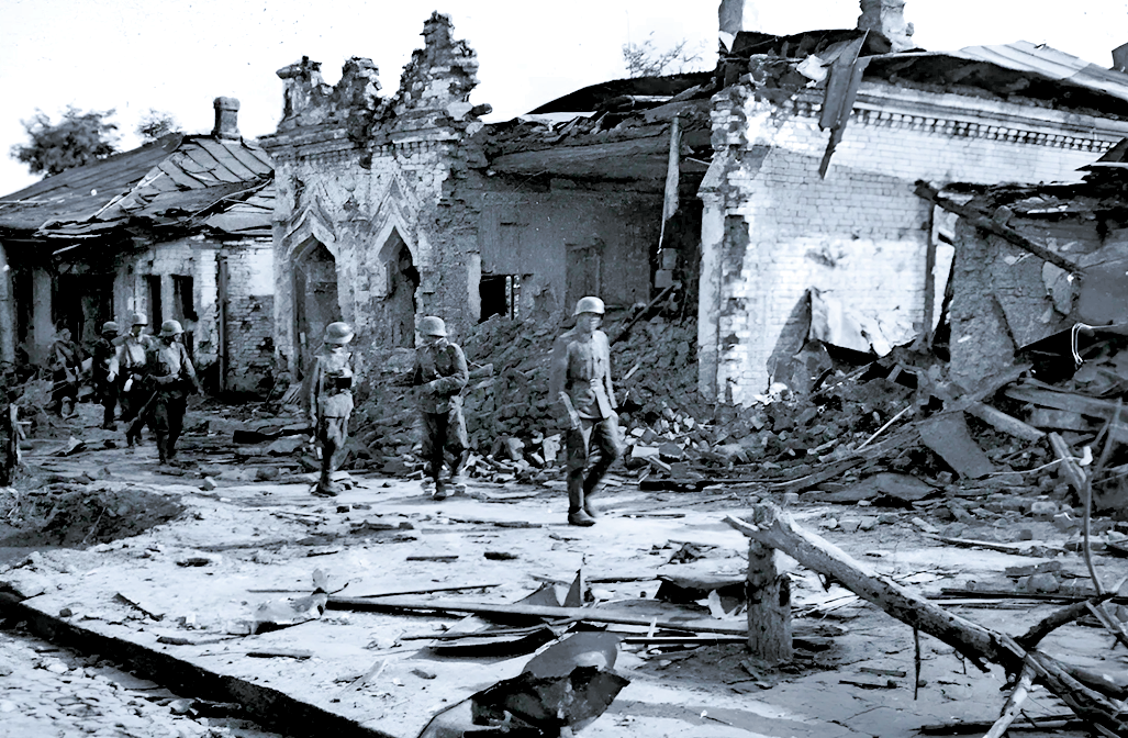 Оккупированный гитлеровцами Старый Оскол.