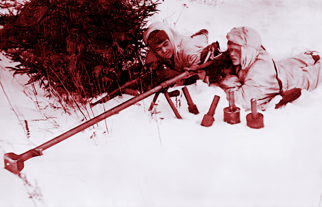 Бронебойщики РККА в годы ВОВ.