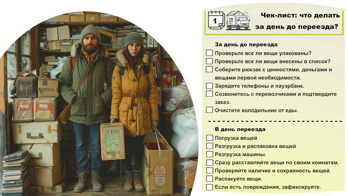 Что делать за день до переезда?