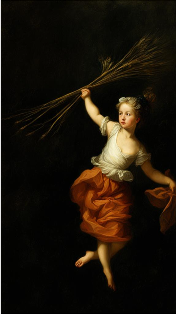 Маргарита летит на бал Сатаны глазами искусственного интеллекта. Прошу обратить внимание на пальцы ног!