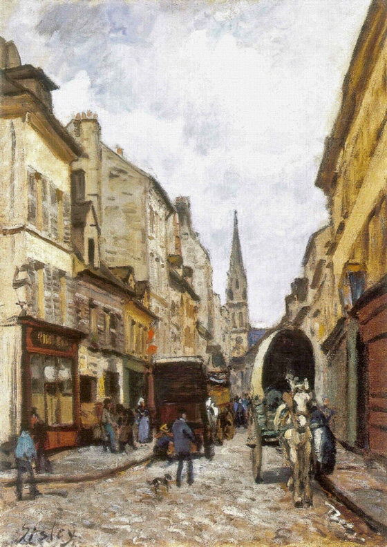 Альфред Сислей «Гранд-Рю в Аржантее», 1872 г. 