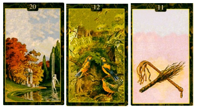 Сад - Птицы - Метла (колода Ленорман)