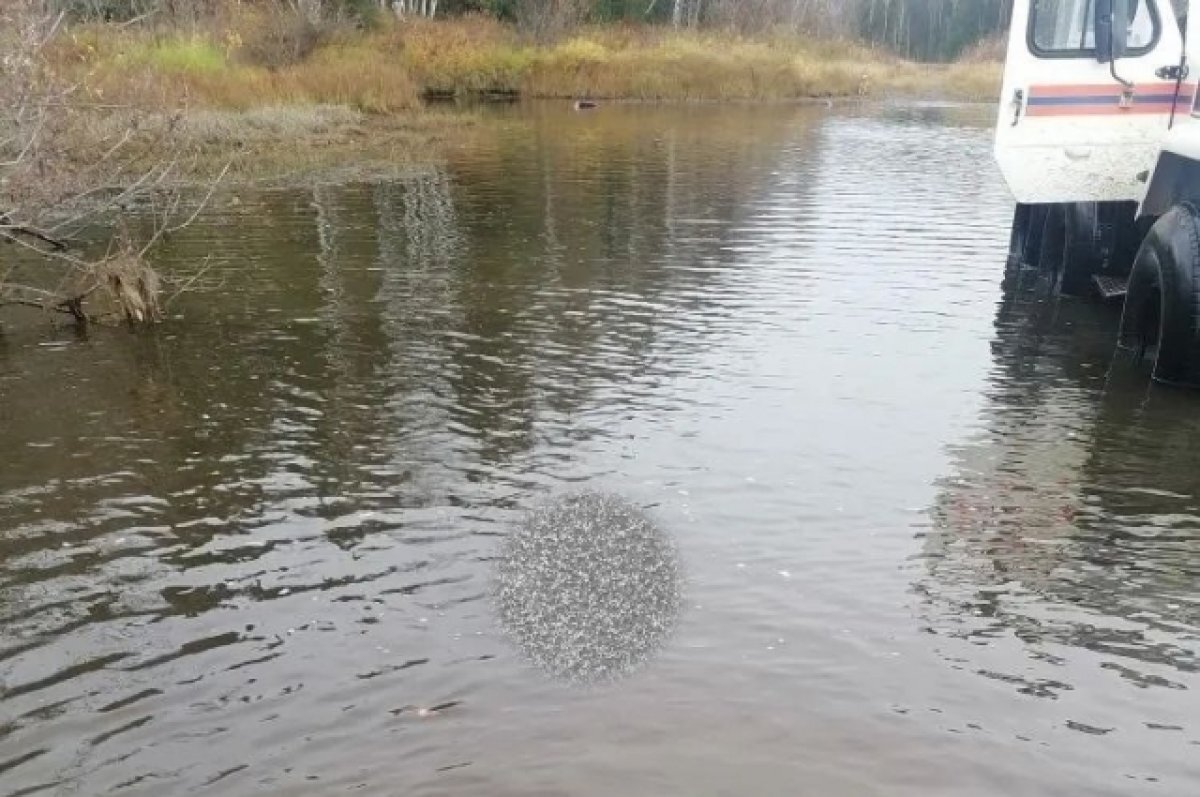    Спасатели постоянно следят за уровнем воды в реках.