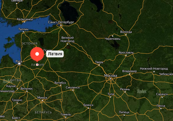 Латвия в Яндекс Картах