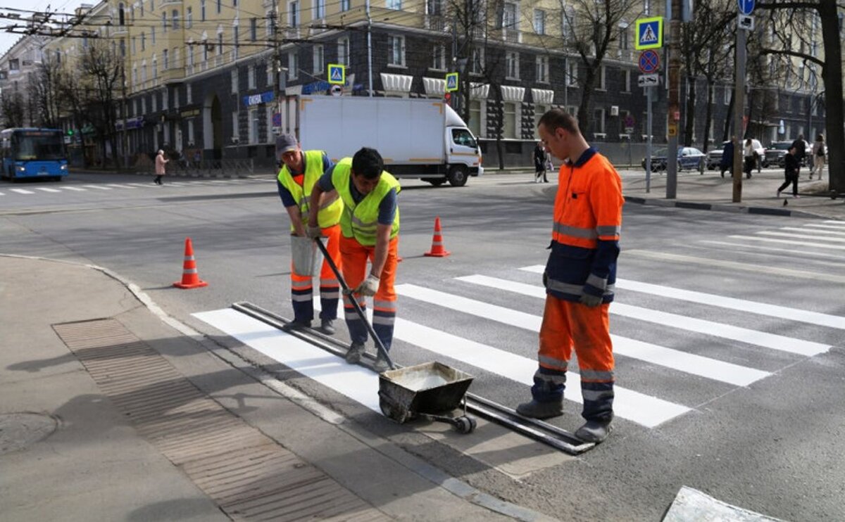 На дороги в Туле начали наносить разметку | Myslo.ru | Дзен