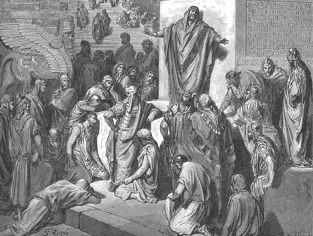  Г. Доре. «Пророк Иона проповедует ниневитянам». 1866 г.