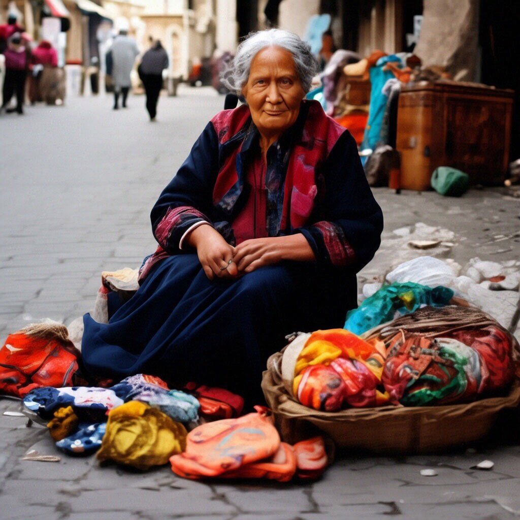 Примерно так торгуют бабушки, только ассортимент ненужных вещей у них шире.