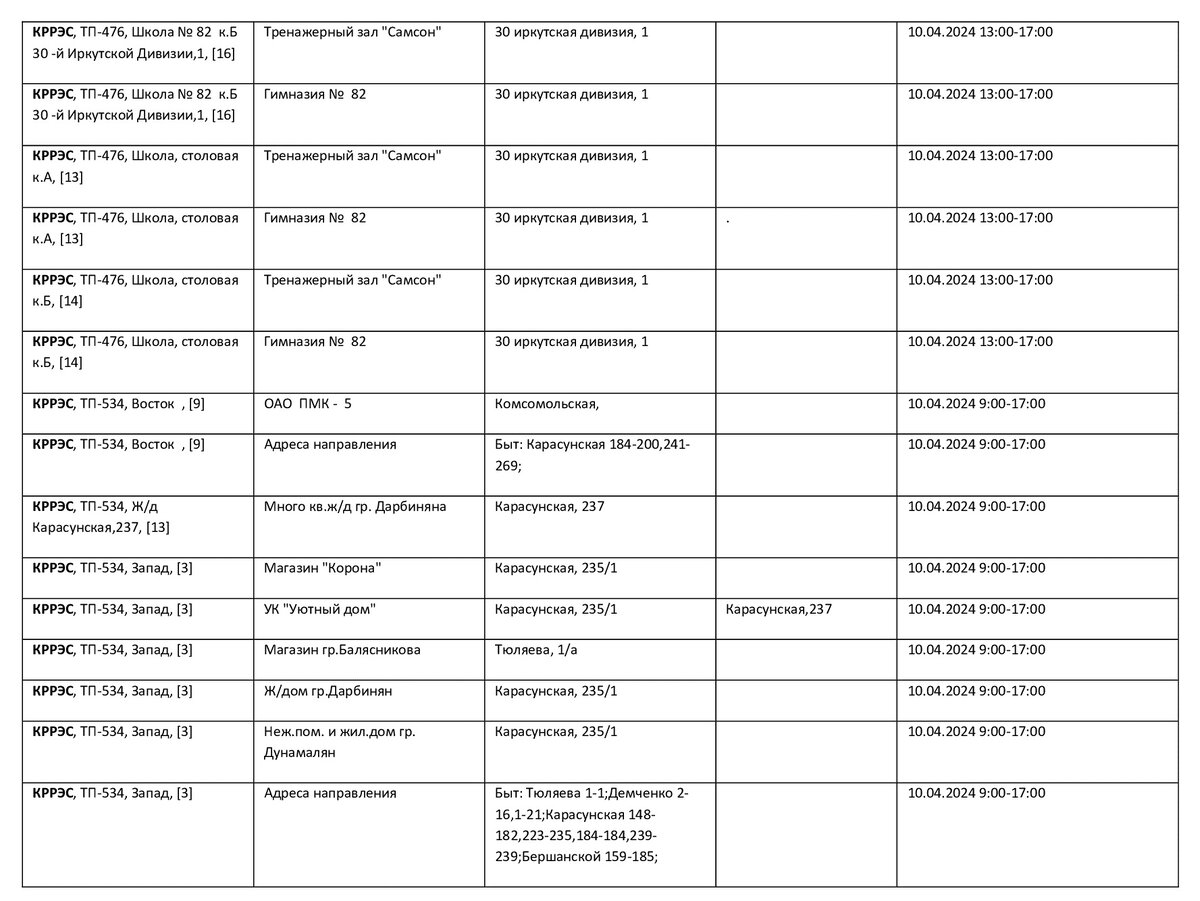 В Краснодаре опубликовали график отключения света 10 апреля | Блокнот  Краснодар | Дзен