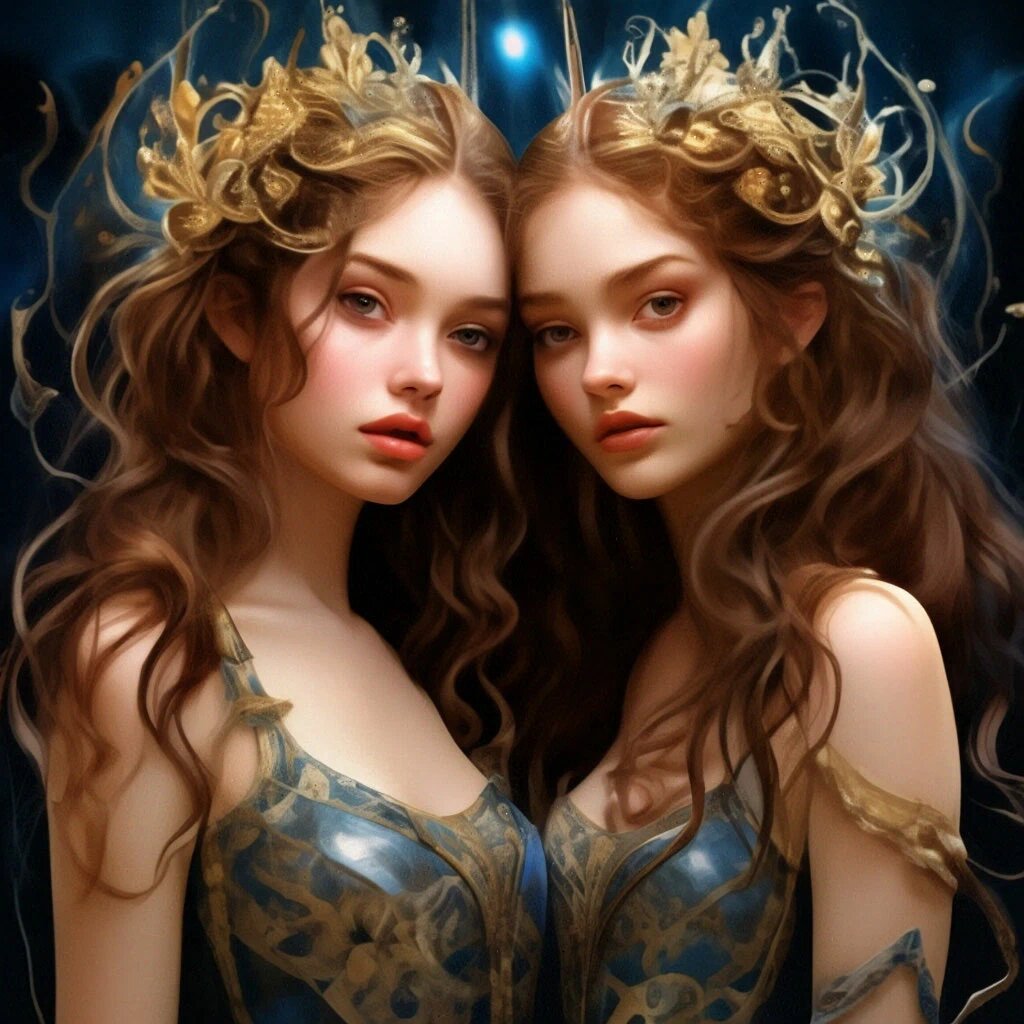 Зодиакальный знак Близнецы. Фото канала Таро Портал ( + ИИ).