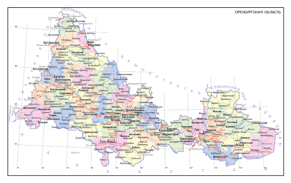 Гибридная карта Оренбурга — Яндекс Карты